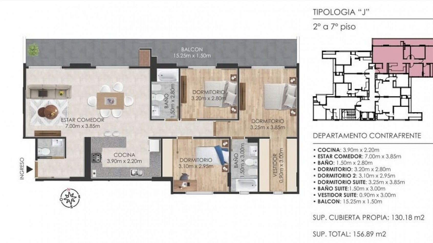 NUEVA CORDOBA DEPTO 3 DORM