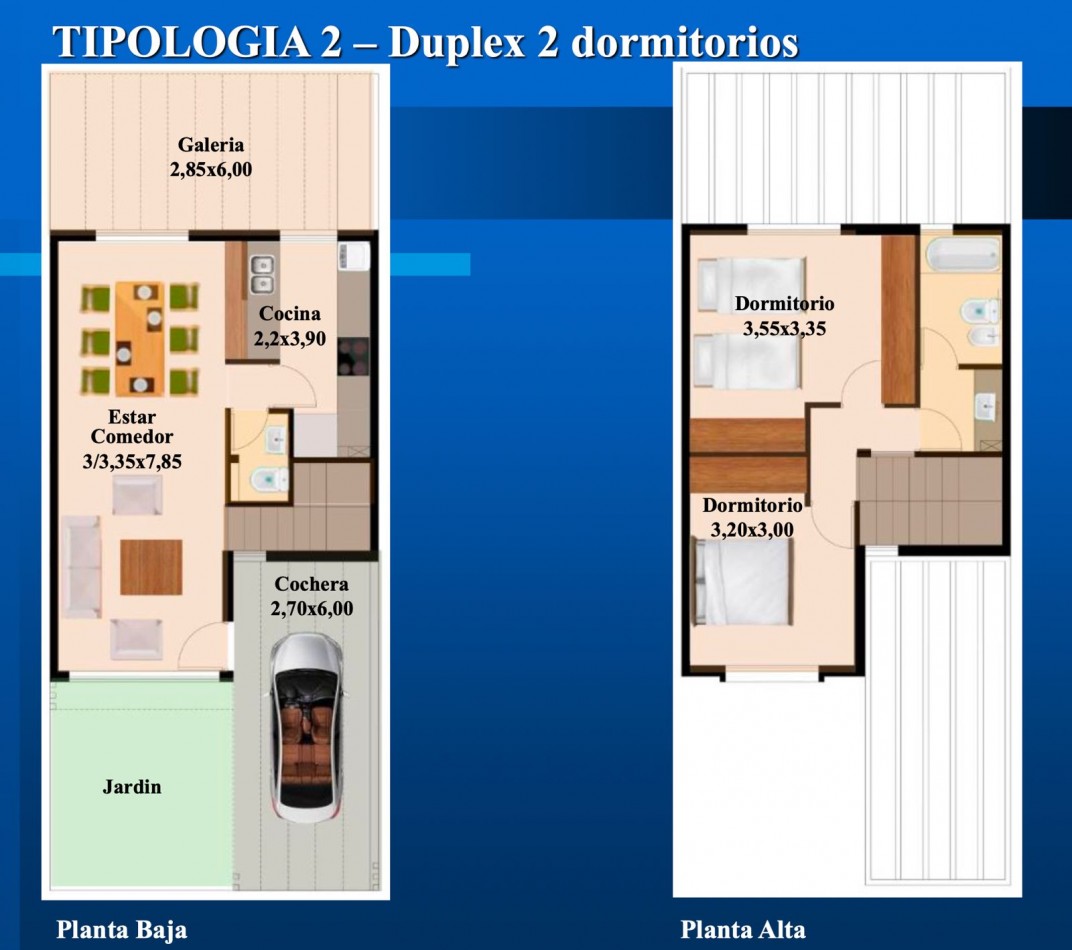 DUPLEX 2 DORM EN HOUSING ZONA SUR | FINACIACION 30% Y EL RESTO EN 24 CTAS