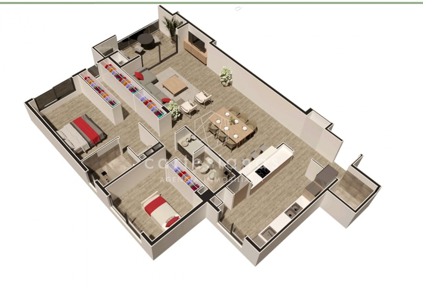 INCREIBLE DEPARTAMENTO 2 DORM EN SUITE 2 COCH TERRAZA CON HIDRO - BELGRANO PARK