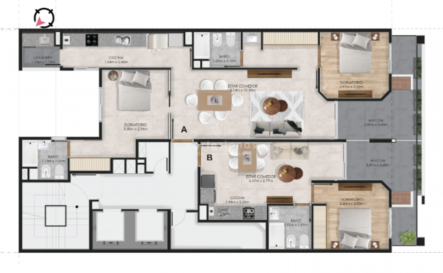 NUEVA CORDOBA RONDEAU DEPTO 2 DORM. FINANCIAMIENTO
