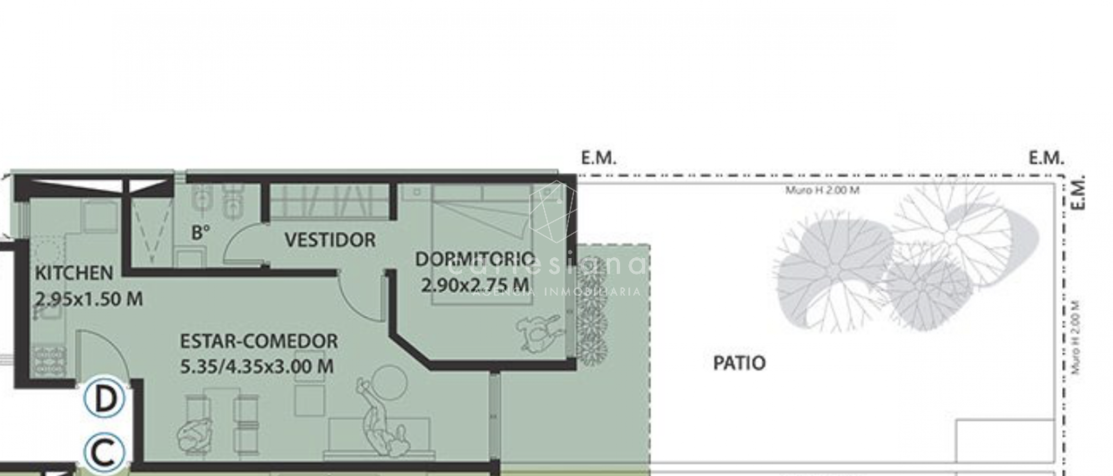 DEPTO 1 DORM C/PATIO + AMENITIES SOBRE AV. VELEZ SARSFIELD | ZONA POCITO