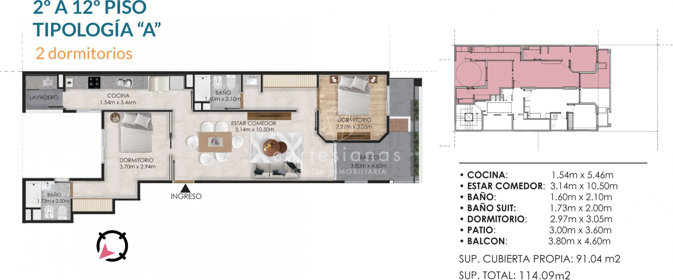 NUEVA CORDOBA RONDEAU DEPTO 2 DORM. FINANCIAMIENTO